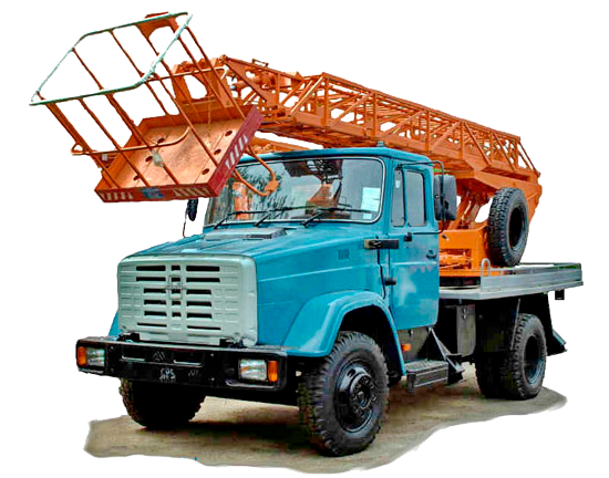 Спецтехника автовышка АГП - 17 на базе грузовых автомобилей ГАЗ 3307
